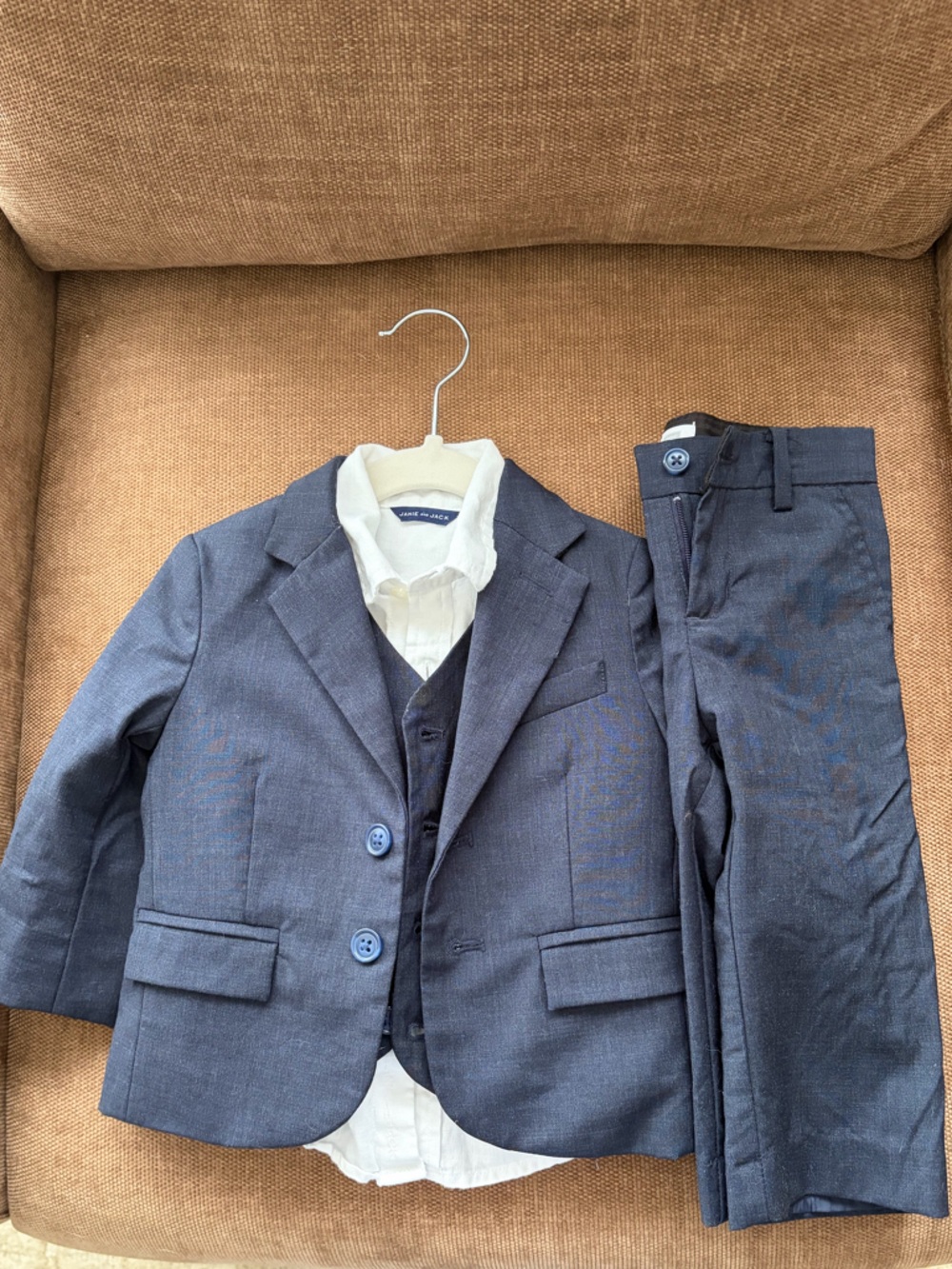 Janie and Jack Boys Navy Blue Suit